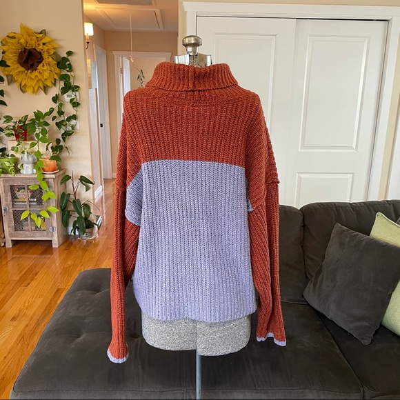 Oversized, NWT free people cowl neck sweater, bohemian - Picture 9 of 12